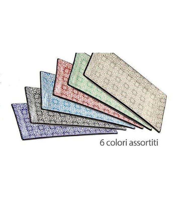 Vassoio Rettangolare Marrakech 29x16x2cm Deluxe Multiuso 6 Colori Ceramica 771675         
