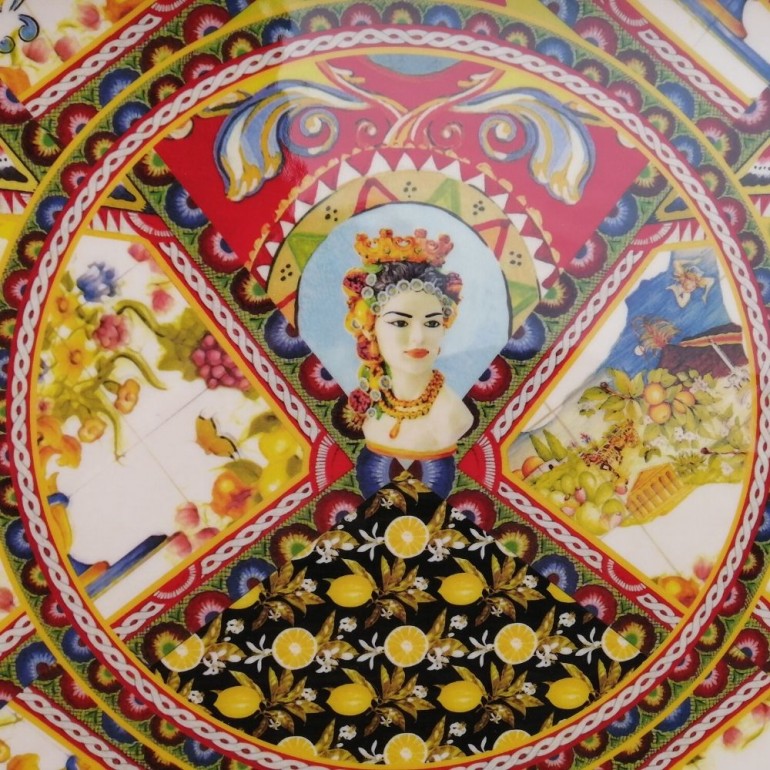 Vassoio Santa Rosalia in Melamina 44 x 32 cm