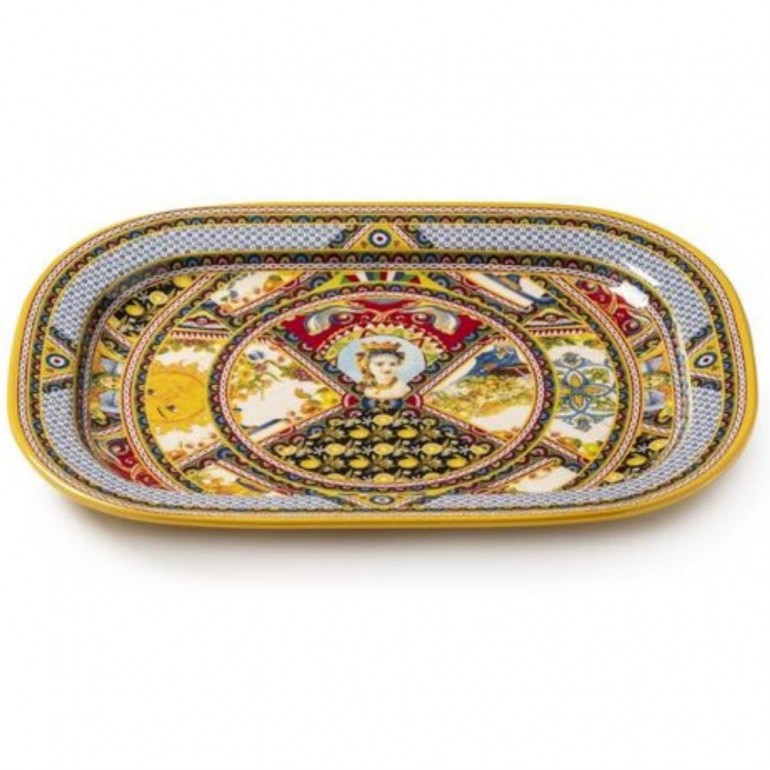 Vassoio Santa Rosalia in Melamina 44 x 32 cm