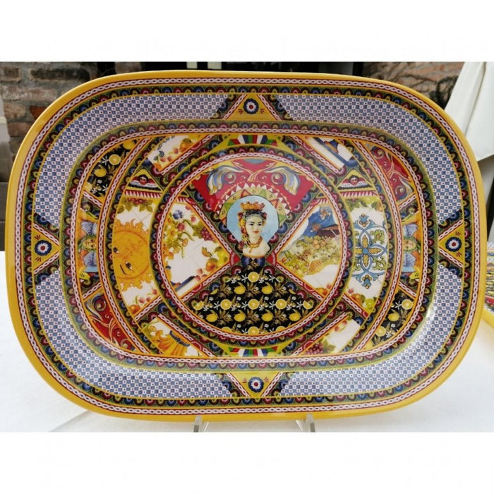 Vassoio Santa Rosalia in Melamina 44 x 32 cm