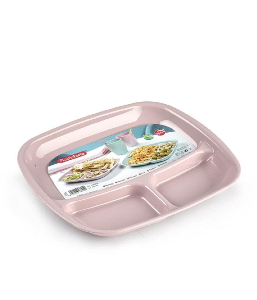 Vassoio Trio In Plastica Riutilizzabile Piatto Ideale Per Aperitivi Feste 140621a         