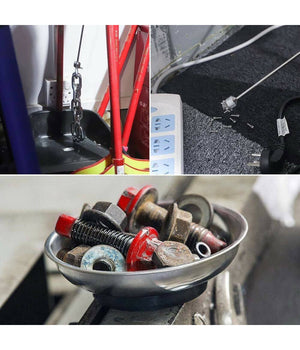 Vassoio Vaschetta Piatto Magnetico Con Calamita E Specchietto Telescopico 3pz         