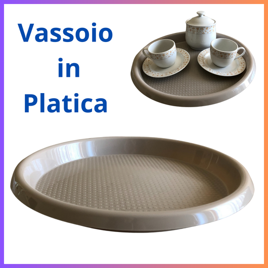 Vassoio vintage in plastica per caffè biscotti dolci utensili da cucina attrezzi  pasticceria bar giardino piscina