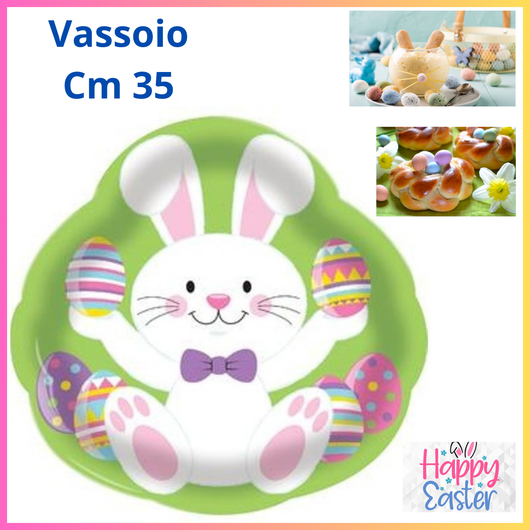 Decorazioni pasqua vassoio vintage  in plastica coniglietto dolci  pasquali idee regalo  casa