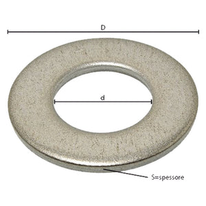 5000pz rondella piana comune m 5 - 1,1 x 10 x 5,5 mm cod:ferx.402324nlm