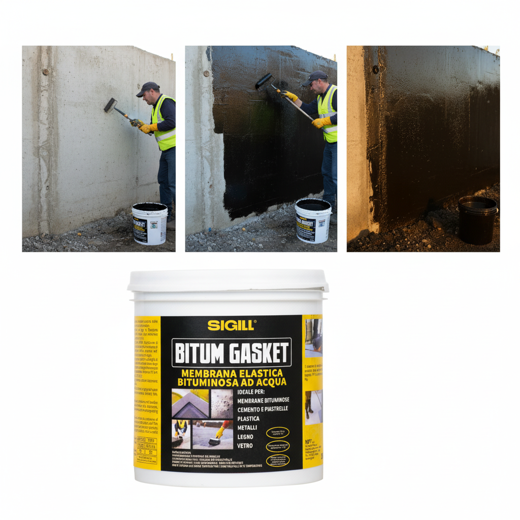 Membrana elastica impermeabilizzante bitum gasket per piastrellature *** formato 20 kg, confezione 1