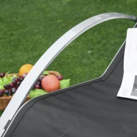 Set 2 Sdraio da Giardino e Tavolino con Vetro, Lettino Prendisole con Tessuto Traspirante 59 x 169 x 66cm, Nero Grigio