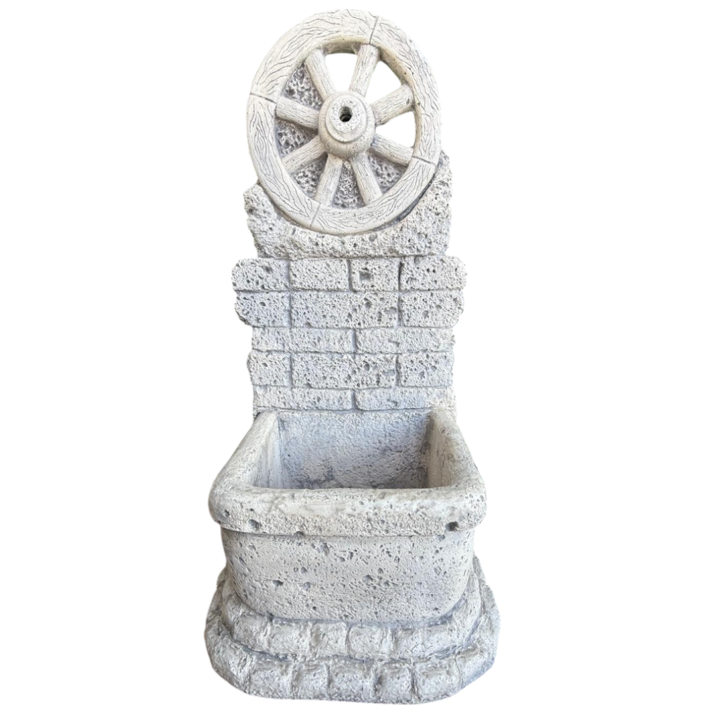 Fontana giardino calcestruzzo cemento senza rubinetto 44x37xh.94cm mod. ruota