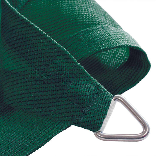 Vela ombreggiante rettangolare 400x600 cm. Vela ombreggiante da esterno in polietilene ad alta densità  185 gr/mq con orli rinforzati verde