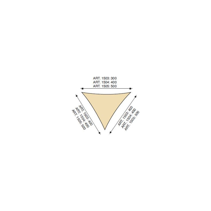 Vela ombreggiante Manta - 300 x 400 x 400 cm - Ecru