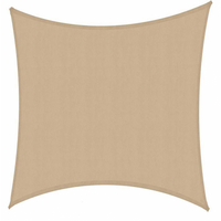 Vela ombreggiante tessuto quadro sabbia cm 300x300x300