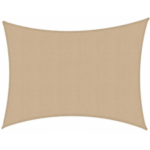 Vela ombreggiante tessuto rettangolare sabbia cm200x200x300