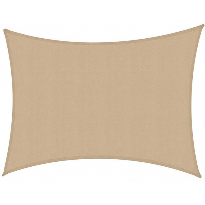 Vela ombreggiante tessuto rettangolare sabbia cm 300x300x400