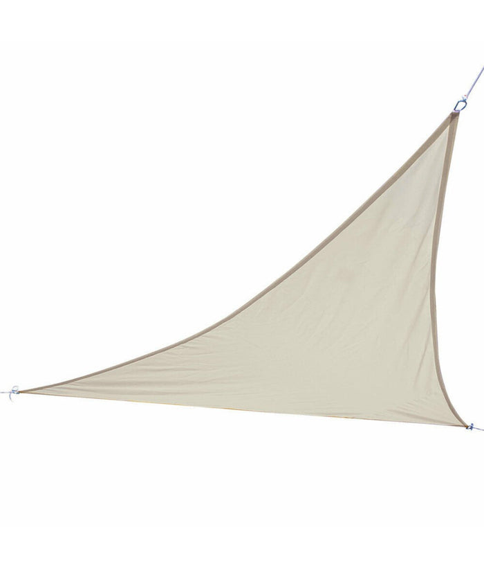 Vela Telo Parasole 3,6 X 3,6 Mt Tenda Triangolare Ombreggiante Giardino Tessuto  Bianco       