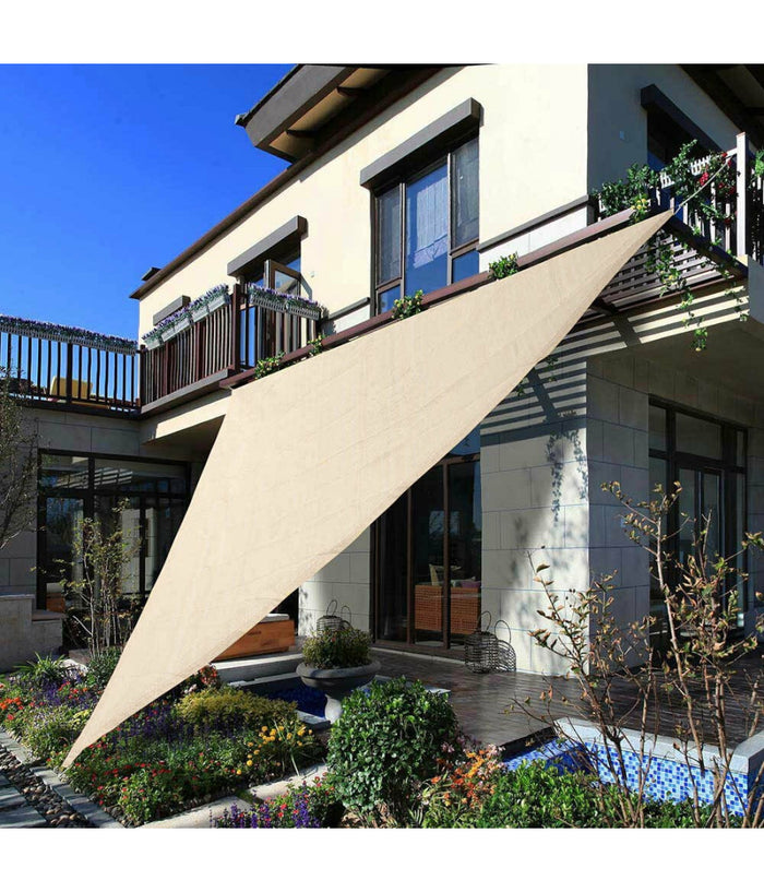 Vela Telo Parasole 3,6 X 3,6 Mt Tenda Triangolare Ombreggiante Giardino Tessuto         