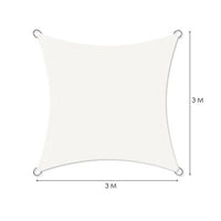 Trade Shop - Vela Tenda Quadrata Parasole Protezione Sole Ombreggiatura Giardino 3x3mt Bianca 017035 -