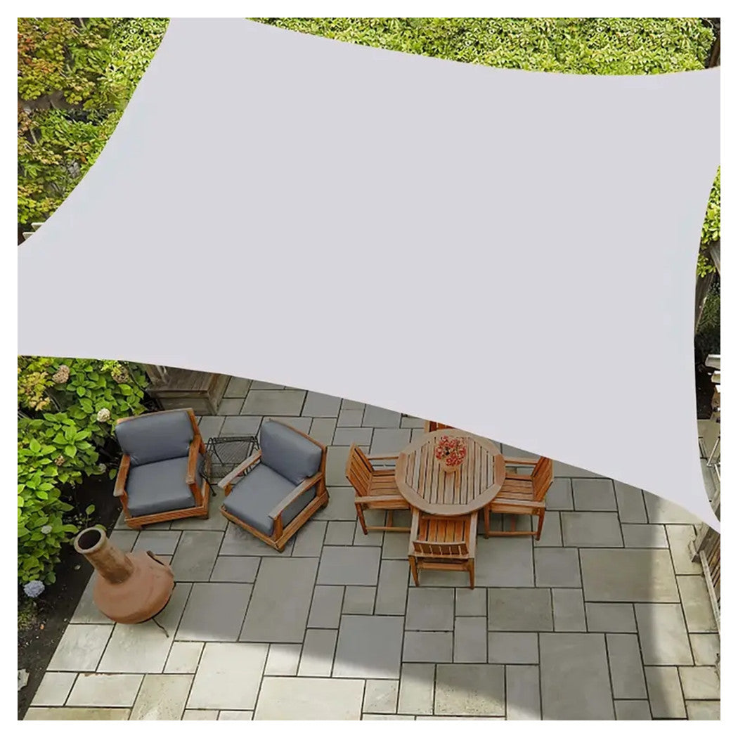 Trade Shop - Vela Tenda Quadrata Parasole Protezione Sole Ombreggiatura Giardino 3x3mt Bianca 017035 -