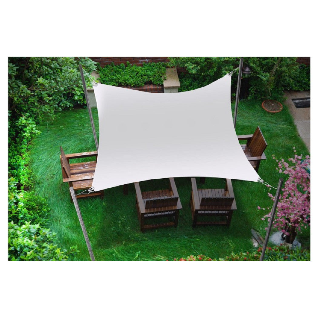 Trade Shop - Vela Tenda Quadrata Parasole Protezione Sole Ombreggiatura Giardino 3x3mt Bianca 017035 -