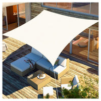 Trade Shop - Vela Tenda Quadrata Parasole Protezione Sole Ombreggiatura Giardino 3x3mt Bianca 017035 -