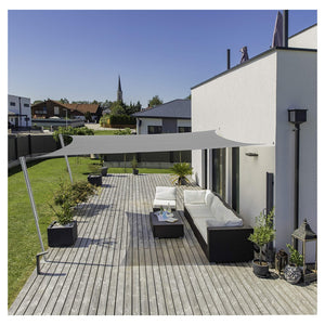 Trade Shop - Vela Tenda Quadrata Parasole Protezione Sole Ombreggiatura Giardino 3x3mt Grigio 222584 -