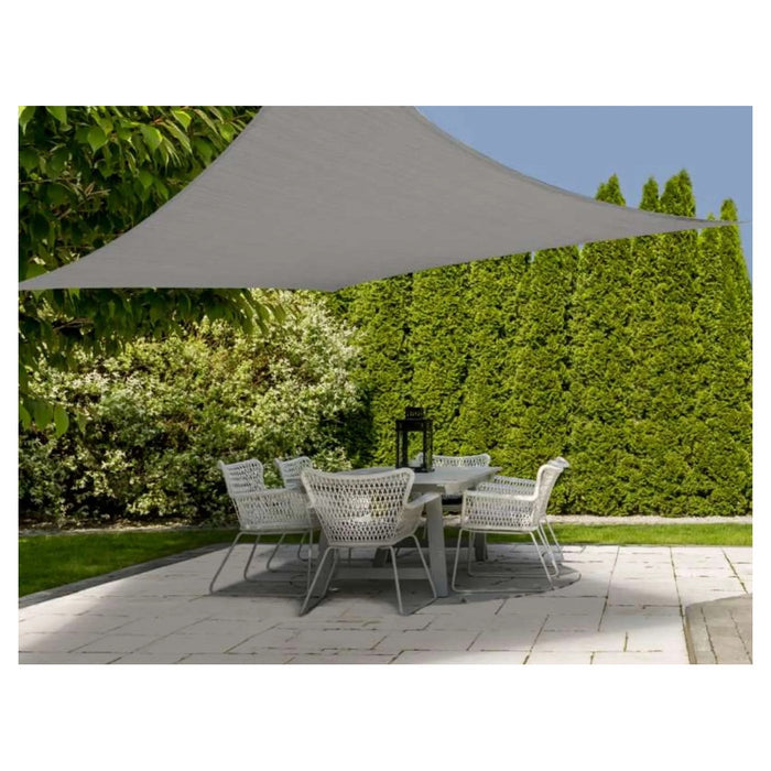 Trade Shop - Vela Tenda Quadrata Parasole Protezione Sole Ombreggiatura Giardino 3x3mt Grigio 222584 -