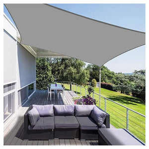 Trade Shop - Vela Tenda Quadrata Parasole Protezione Sole Ombreggiatura Giardino 3x3mt Grigio 222584 -