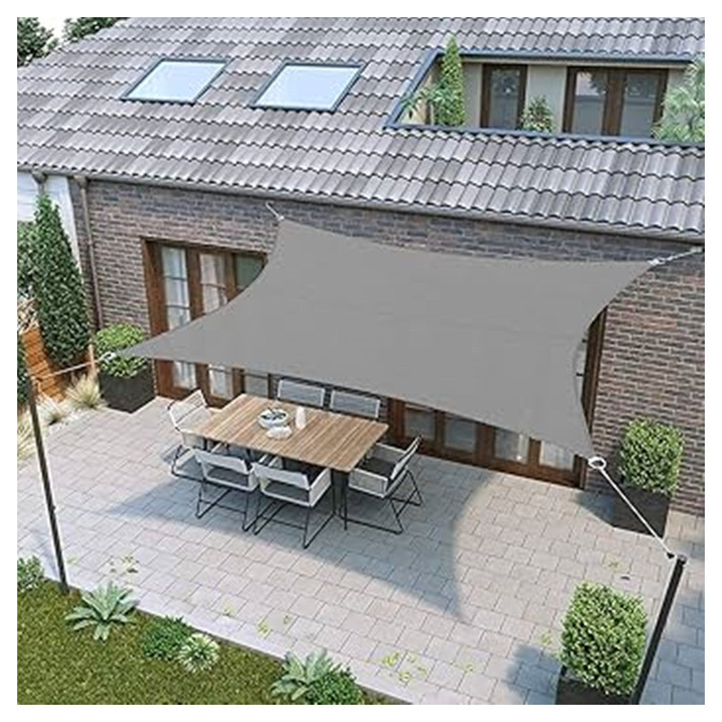 Trade Shop - Vela Tenda Quadrata Parasole Protezione Sole Ombreggiatura Giardino 3x3mt Grigio 222584 -