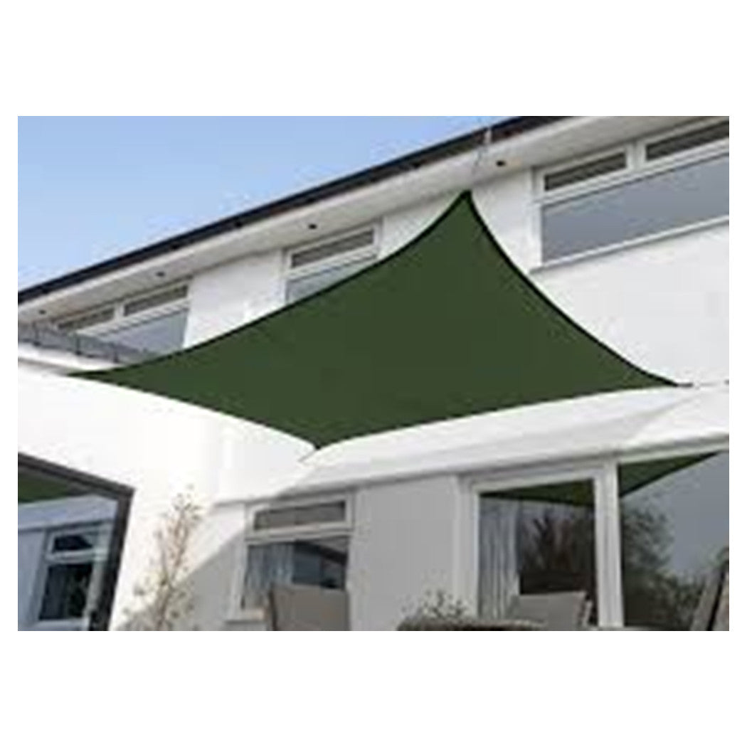 Trade Shop - Vela Tenda Rettangolare Parasole Protezione Sole Ombra Giardino 2x3 Mt Verde 017031 -