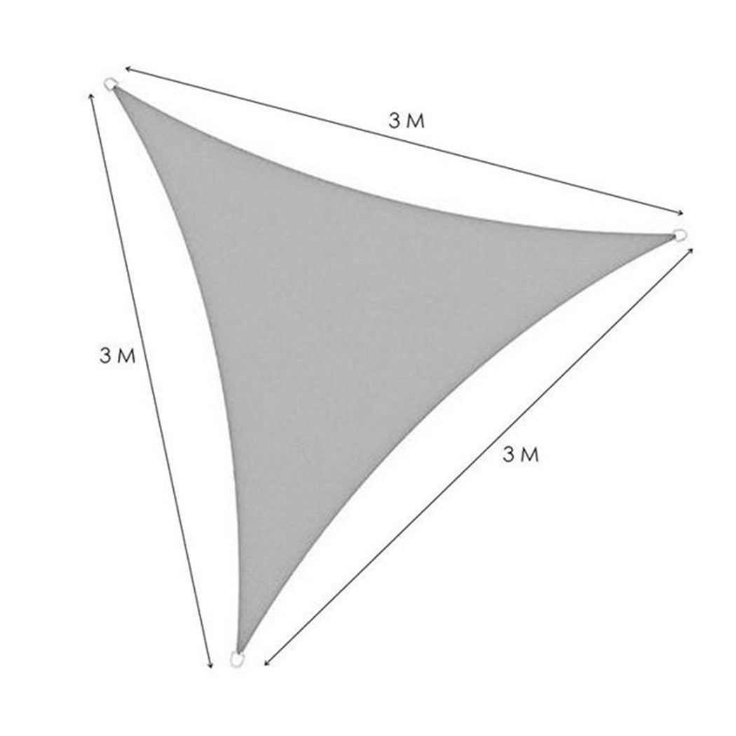 Trade Shop - Vela Tenda Triangolare Parasole Protezione Sole Ombreggiatura Giardino 3x3x3mt Grigio 222568 -