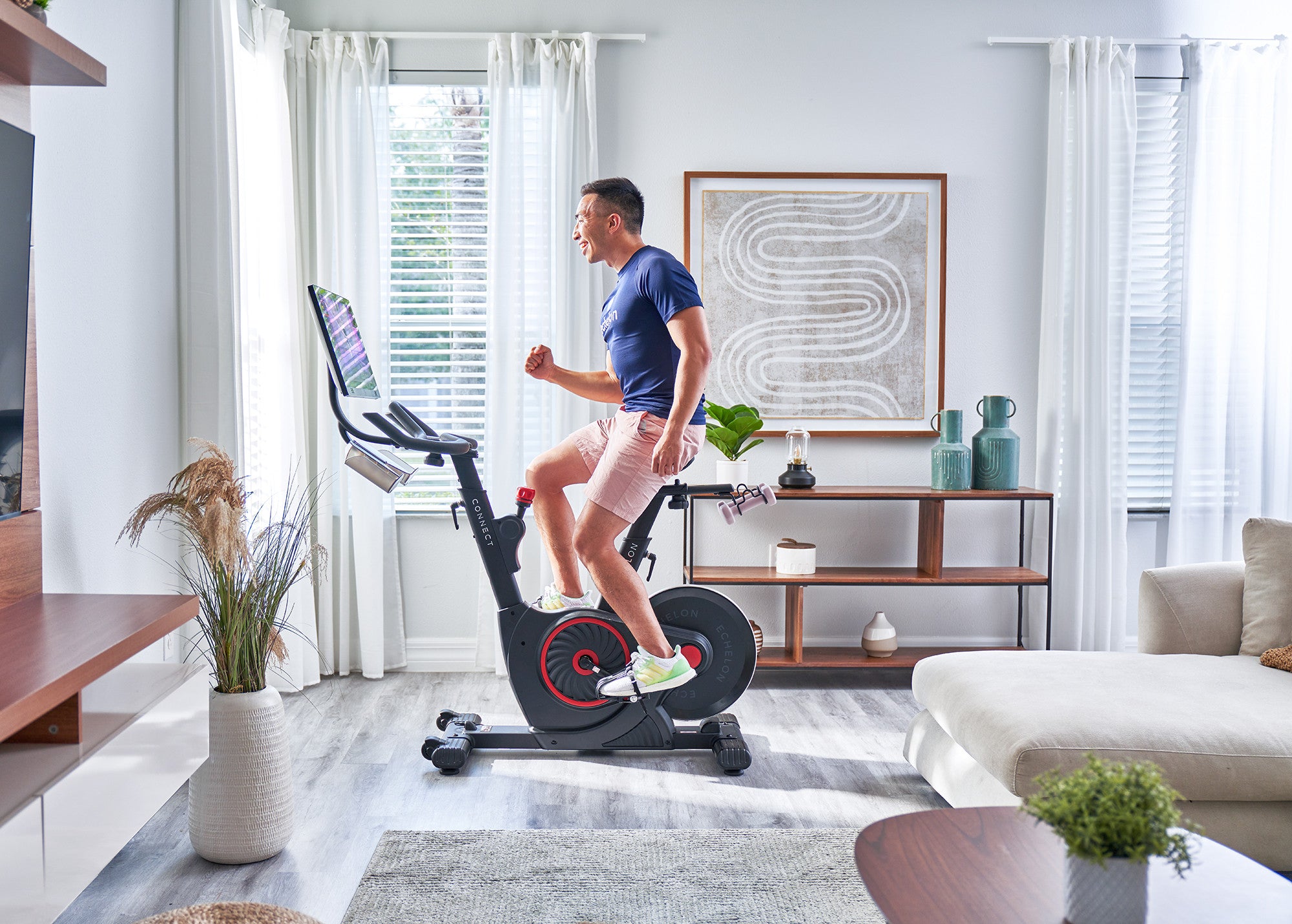 Bicicletta connessa - Modello EX5S - ECHELON - Casa/Appartamento - Schermo girevole HD