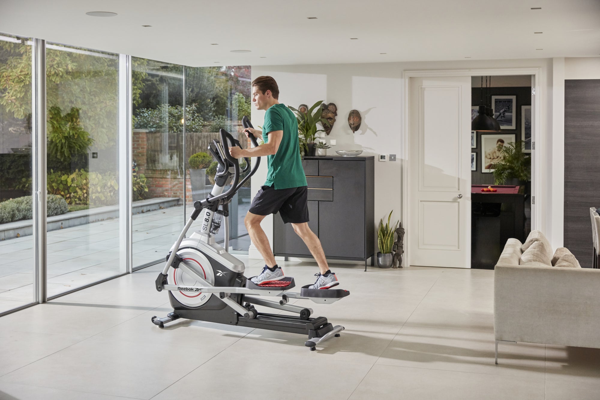 Ergometro ellittico fitness bike - Reebok - Casa/Appartamento - Modello SL 8.0 - Ruota inerziale 9 KG - Schermo LED