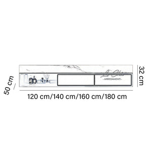 Mobile bagno luxury moderno sospeso - 160 cm