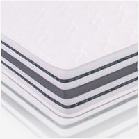 Materasso Alla Francese 140x200 cm a Molle Bonnel e Memory, alto 26 cm - Box System, Traspirante | Rubino