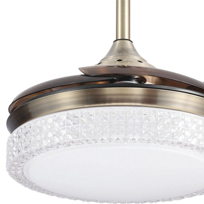 LÚZETE - VENTILADOR DE TECHO LED 28W REGOLAMENTO 4 LEGISLABILE DI MOTORE GIURIDICA