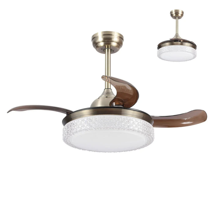 LÚZETE - VENTILADOR DE TECHO LED 28W REGOLAMENTO 4 LEGISLABILE DI MOTORE GIURIDICA