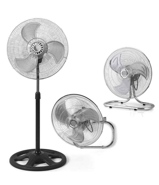 Ventilatore 3in1 Piantana Da Tavolo Parete 3 Velocità  Oscillazione 55w Pale 45cm         