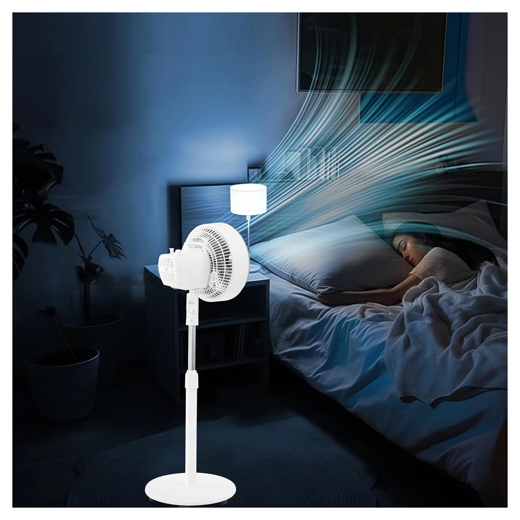 Trade Shop - Ventilatore A Piantana 90 W Con Motore Cca 3 Velocità Altezza 100cm 5 Pale Da 10" -