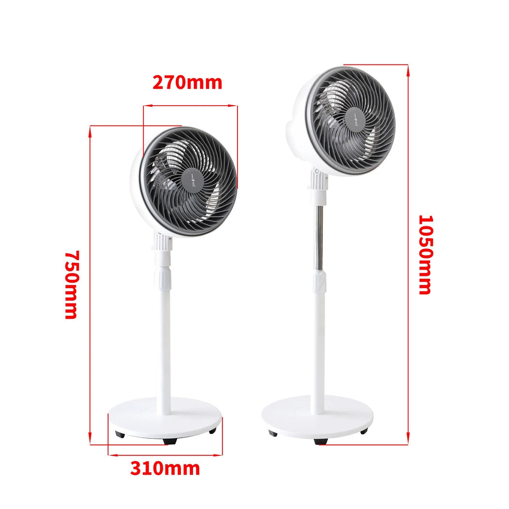 Trade Shop - Ventilatore A Piantana 90 W Con Motore Cca 3 Velocità Altezza 100cm 5 Pale Da 10" -