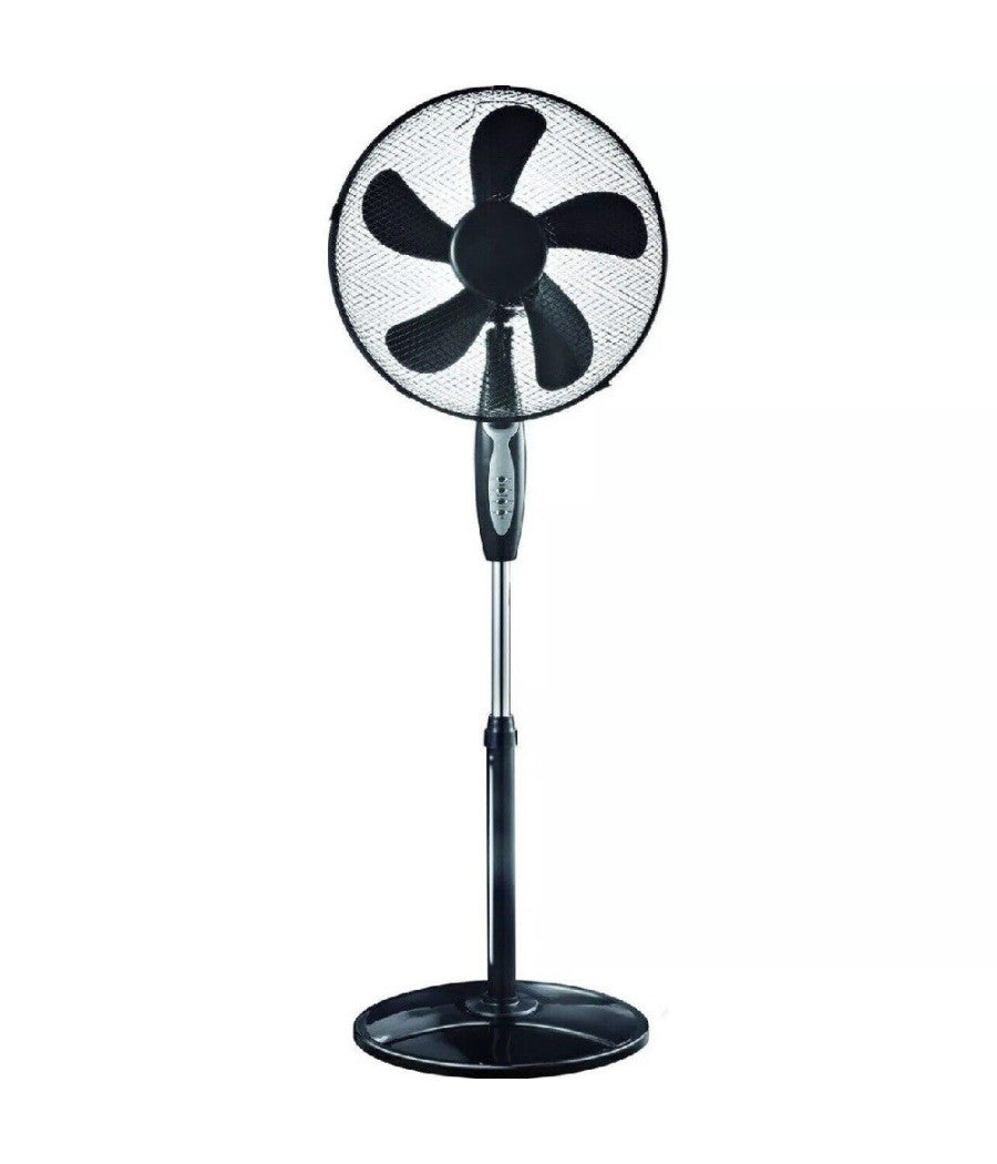 Ventilatore A Piantana Con 5 Pale Con Telecomando H 140 Cm à¸ 43 Cm 45 Watt         