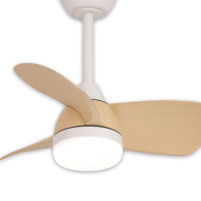 LÚZETE - VENTILATORE A SOFFITTO LED 17W REGOLABILE MOTORE DC LEGNO CHIARO SIERRA