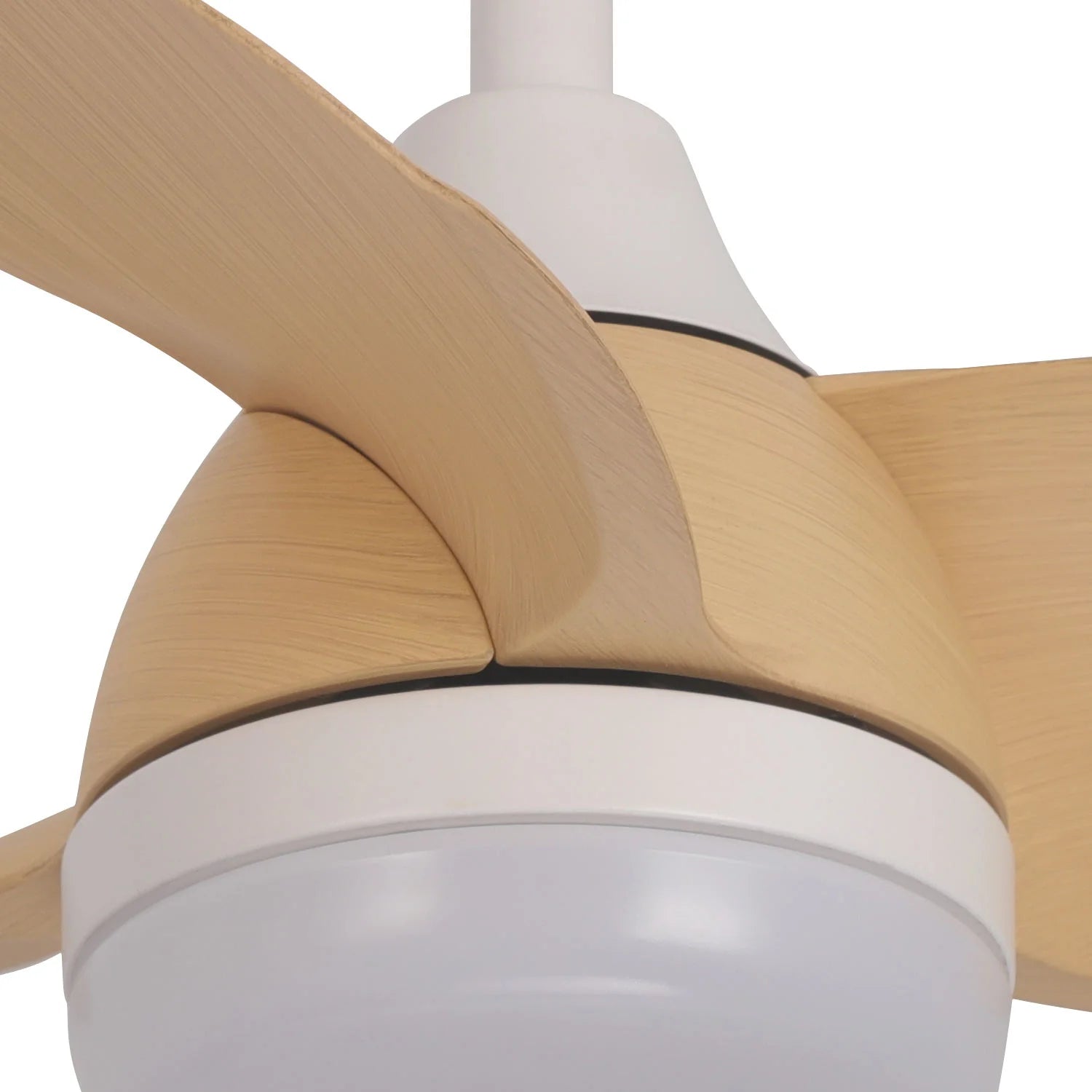 LÚZETE - VENTILATORE A SOFFITTO LED 17W REGOLABILE MOTORE DC LEGNO CHIARO SIERRA