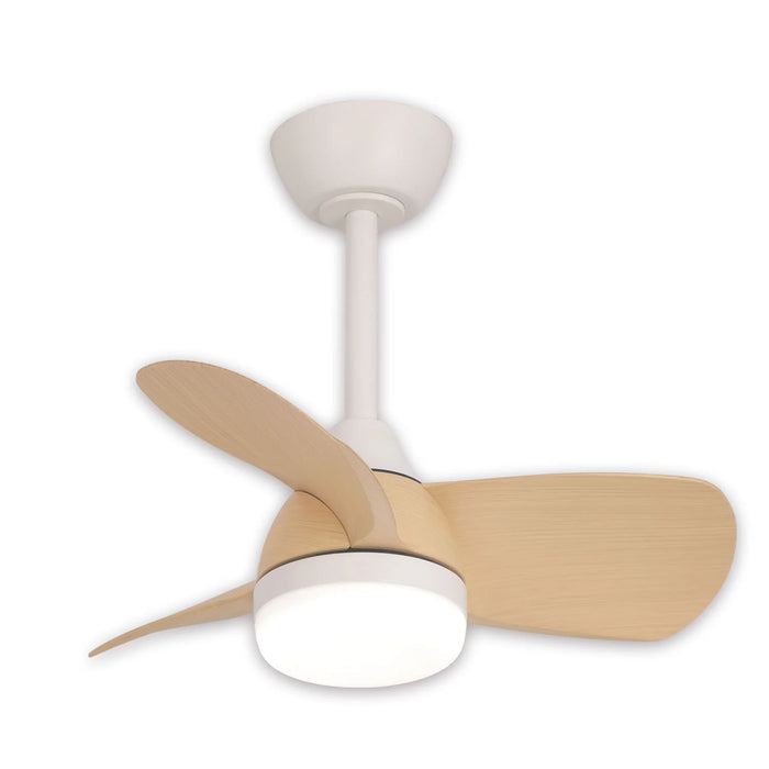 LÚZETE - VENTILATORE A SOFFITTO LED 17W REGOLABILE MOTORE DC LEGNO CHIARO SIERRA