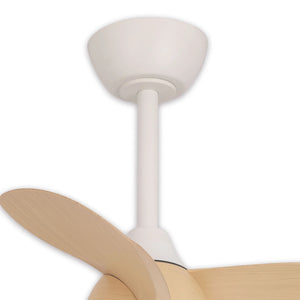 LÚZETE - VENTILATORE A SOFFITTO LED 17W REGOLABILE MOTORE DC LEGNO CHIARO SIERRA