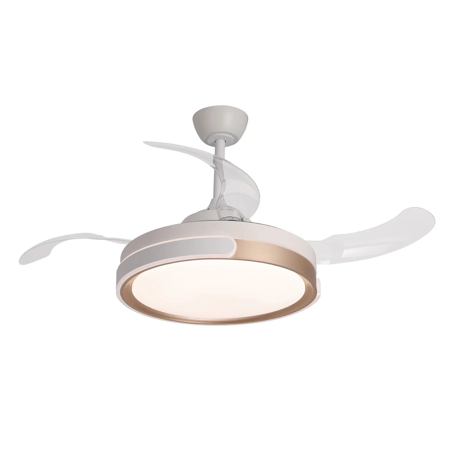 LÚZETE - VENTILATORE A SOFFITTO LED 35W REGOLABILE CON 4 PALETTE RIENTRANTI BURLINGTON