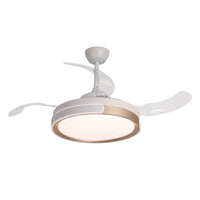 LÚZETE - VENTILATORE A SOFFITTO LED 35W REGOLABILE CON 4 PALETTE RIENTRANTI BURLINGTON