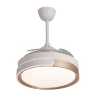 LÚZETE - VENTILATORE A SOFFITTO LED 35W REGOLABILE CON 4 PALETTE RIENTRANTI BURLINGTON