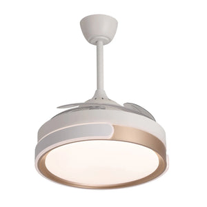 LÚZETE - VENTILATORE A SOFFITTO LED 35W REGOLABILE CON 4 PALETTE RIENTRANTI BURLINGTON