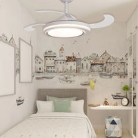 LÚZETE - VENTILATORE A SOFFITTO LED 38W REGOLABILE 4 PALE PIEGHEVOLI HANOI