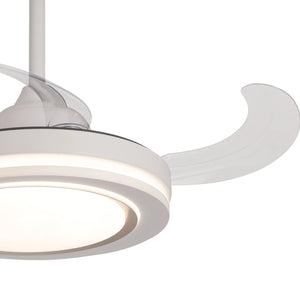 LÚZETE - VENTILATORE A SOFFITTO LED 38W REGOLABILE 4 PALE PIEGHEVOLI HANOI