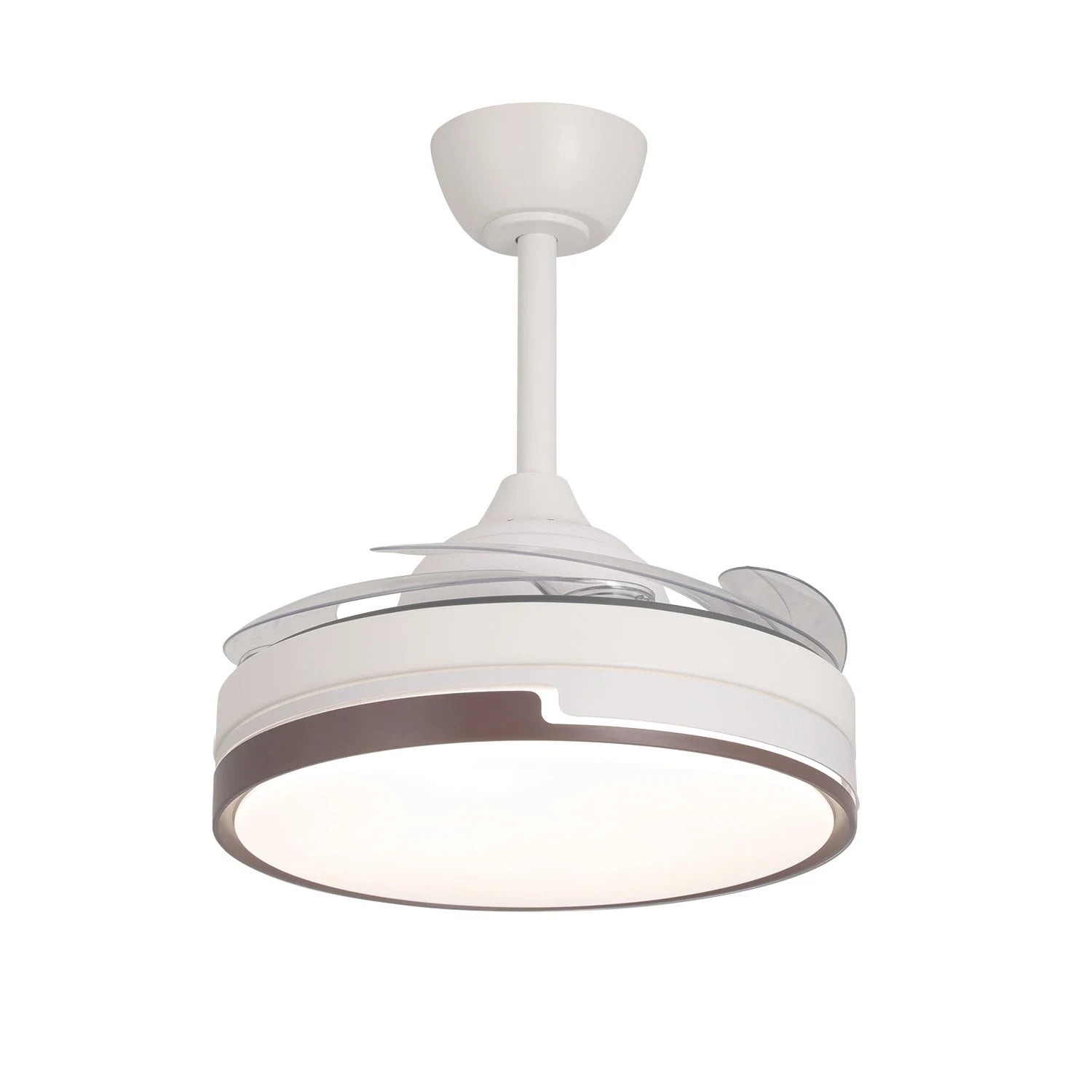 LÚZETE - VENTILATORE A SOFFITTO LED 38W REGOLABILE CON 4 PALE PIEGHEVOLI SKYLER